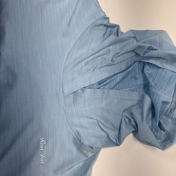 Ron Jon Performance Hoodie - L - UPF 50 Sun Protection Sky Blue Long Sleeve - Picture 8 of 11